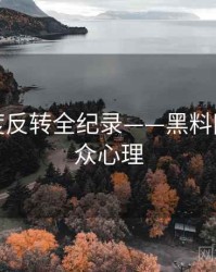 高清热度反转全纪录——黑料网今日公众心理