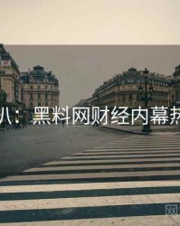 独家深扒：黑料网财经内幕热度逻辑